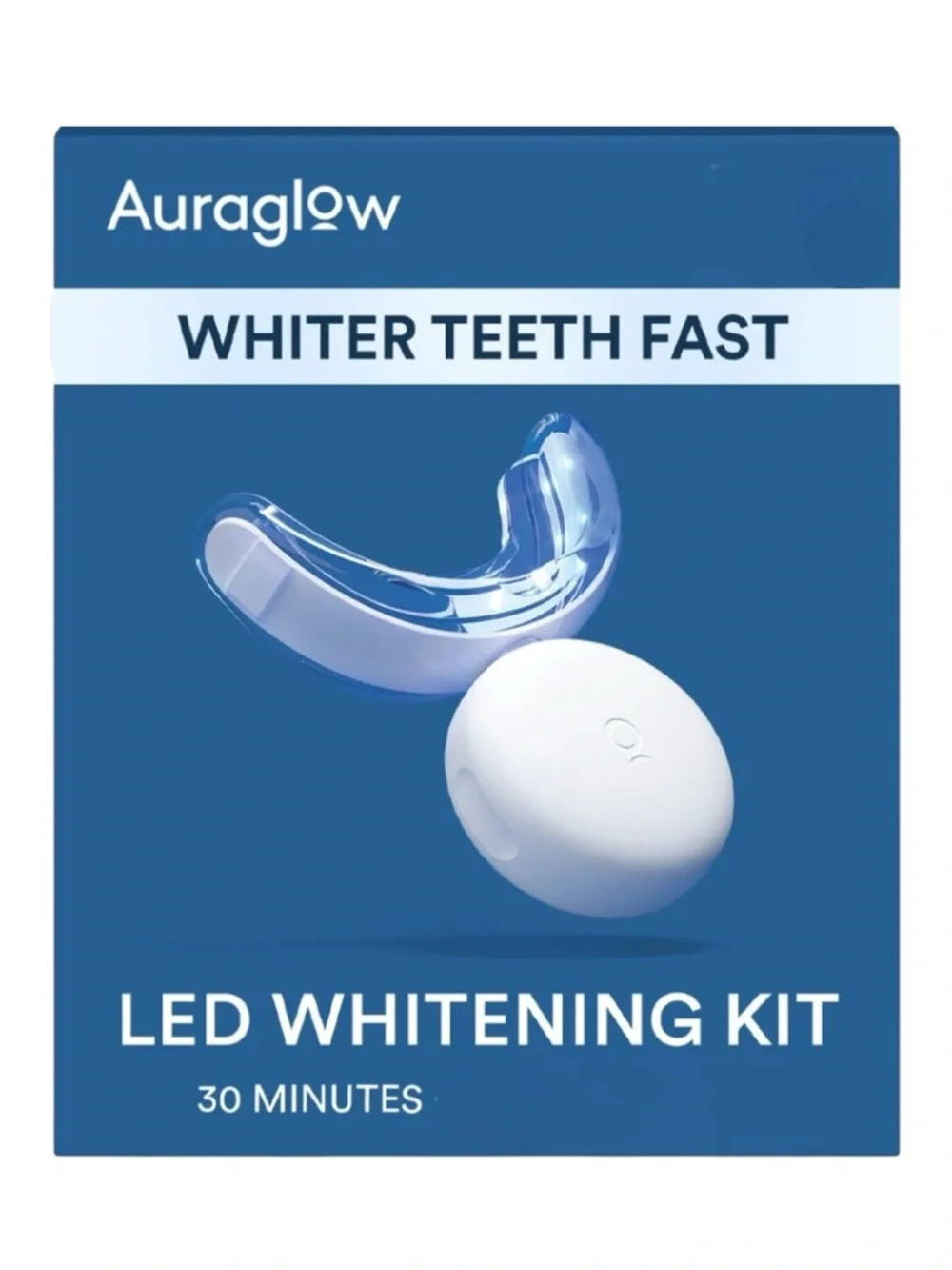 new Auraglow ☀︎︎ Powerful LED Tooth Whitening Device ☀︎︎ Blue Case ☀︎︎ No gels